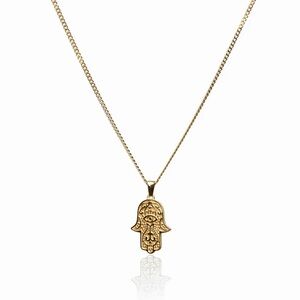 Elegant Gold Hamsa Pendant Necklace